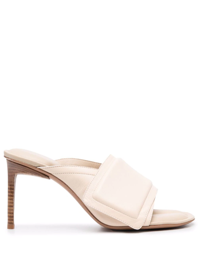 Jacquemus Woman Sandals Beige Size 10 Leather In Multi