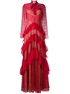 ZUHAIR MURAD ruffled lace effect dress,RDPF16205DL0011752144