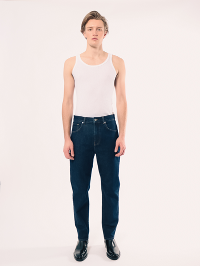 Amendi Axel Tapered Jeans In Dark Blue