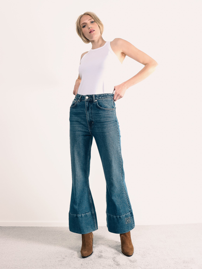 Amendi Joni Flare Jeans In Mid Blue