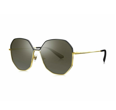 Bolon Kelly Grey Geometric Ladies Sunglasses Bl7083 B11 58 In Black,gold Tone,grey