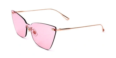 Bolon Nikky Pink Cat Eye Ladies Sunglasses Bl7080 A30 In Gold Tone,pink,rose Gold Tone