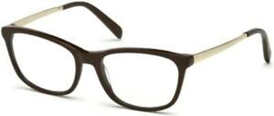 Emilio Pucci Demo Rectangular Ladies Eyeglasses Ep5068 048 54 In Brown / Dark