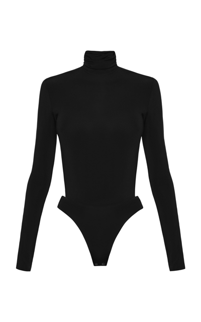 Materiel Women's Open Back Turtleneck Bodysuit In Black