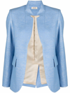 Zadig & Voltaire Very Cotton And Linen Jacket With Lurex Thread In Blue