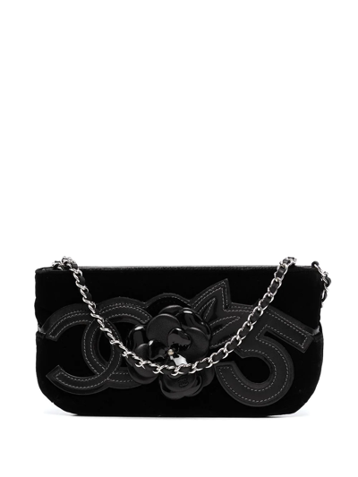 Pre-owned Chanel 2006 Camélia No.5 Shoulder Bag In Black