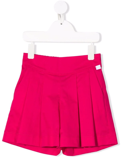 Il Gufo Kids' Pleated Flared Shorts In Pink
