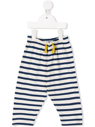 Molo Babies' Breton-stripe Organic-cotton Trousers In Neutrals