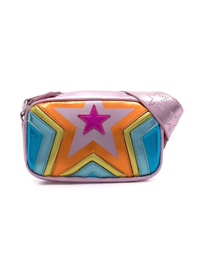 Stella Mccartney Star-patch Faux-leather Shoulder Bag In Pink