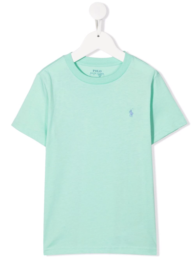 Ralph Lauren Kids' Polo Pony Cotton T-shirt In Grün