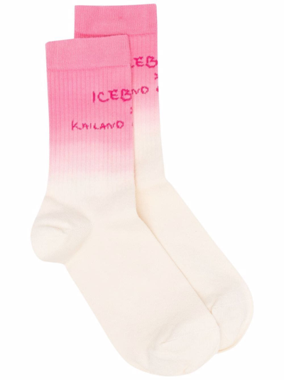 Iceberg X Kailand O. Morris Gradient-effect Socks In Neutrals