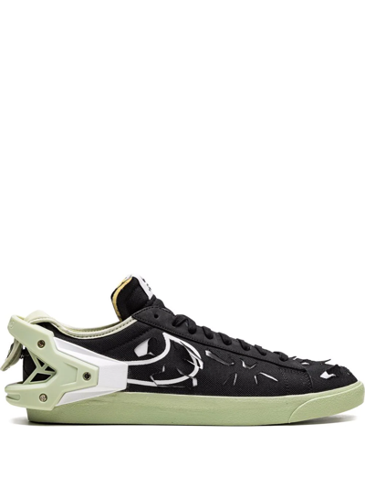 Nike Acronym Blazer Leather-trimmed Ballistic Nylon And Tpu Sneakers In Black