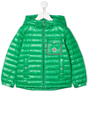 Moncler Zipped Padded Jacket In Green