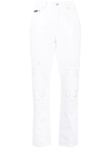 DOLCE & GABBANA LACE-DETAIL STRAIGHT-LEG TROUSERS