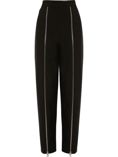 ALEXANDER MCQUEEN ZIP-DETAIL-HIGH-WAISTED TROUSERS