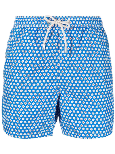 Mc2 Saint Barth Floral-print Swim Shorts In Blue