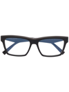 Saint Laurent Mica Cat-eye Acetate Glasses In Schwarz