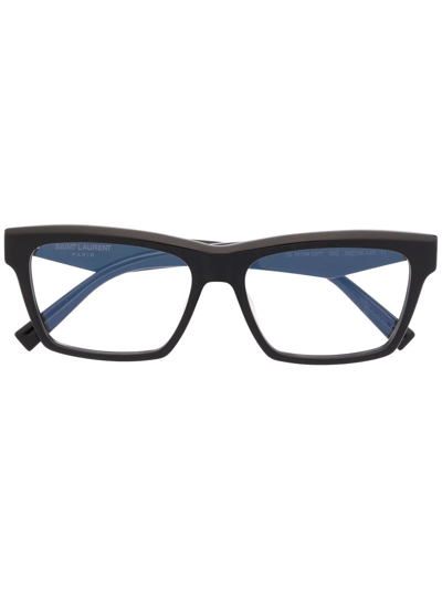 Saint Laurent Wayfarer-frame Glasses In Schwarz