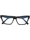 Saint Laurent Wayfarer-frame Glasses In Schwarz