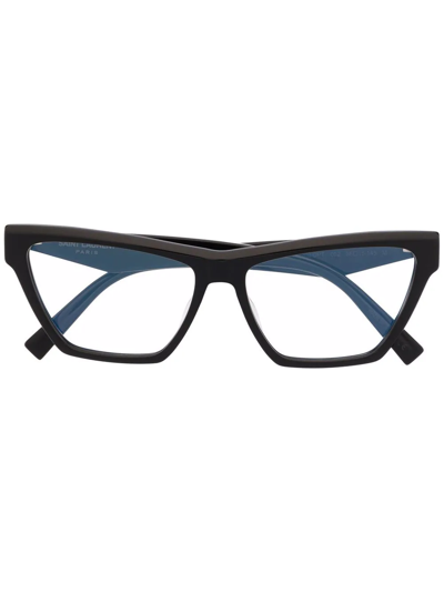 Saint Laurent Wayfarer-frame Glasses In Schwarz