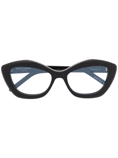 Saint Laurent Cat-eye Frame Glasses In Schwarz