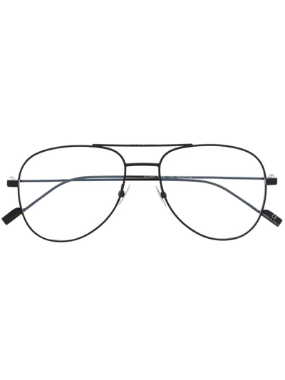 Saint Laurent Pilot-frame Glasses In Black
