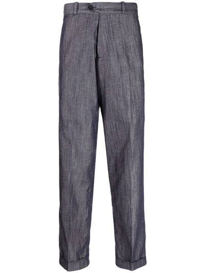 Pt Torino Straight-leg Tailored Trousers In Blau