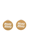 MIU MIU MIU LOGO EARRINGS