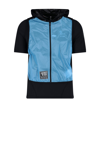 Moncler Two-in-one Technical Mesh And Jersey T-shirt