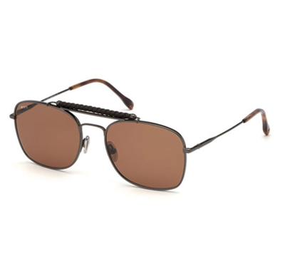 Tod's Brown Aviator Mens Sunglasses To0254 12e 56 In Brown,grey