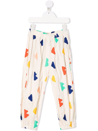 Bobo Choses Kids' Graphic-print Tapered Trousers In Neutrals