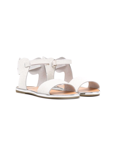 Babywalker Kids' Open-toe Leather Sandals In White