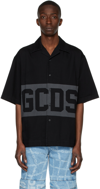 Gcds Logo-print Short-sleeved Shirt In 02 Black