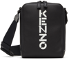 KENZO BLACK LOGO MESSENGER BAG