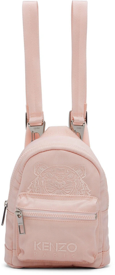 Kenzo Pink Mini Kampus Tiger Backpack In Faded Pink | ModeSens display picture 1