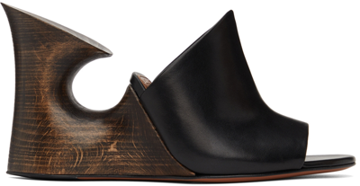 Alaïa La Sculpture Leather Mules In Black  