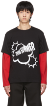 Comme Des Garçons Shirt Black T-shit With Spring Break Print 