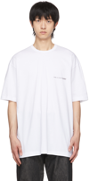 Comme Des Garçons Shirt Logo Print Over Cotton Jersey T-shirt In White