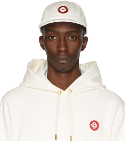 Casablanca Masao San Twill Casa Patch Baseball Cap In White,red