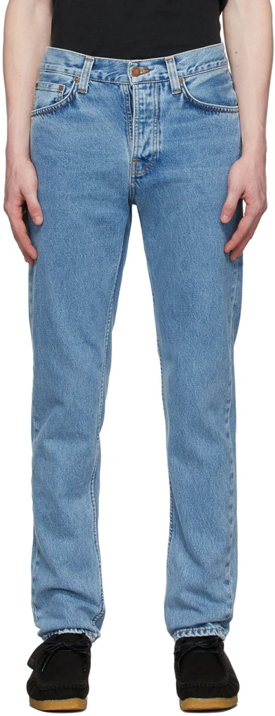 Nudie Jeans Blue Steady Eddie Ii Jeans In Age Of Worn ModeSens