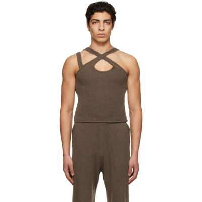 Extreme Cashmere Brown N°222 Raver Tank Top In Wood