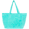 Vilebrequin Turtle Print Cotton Tote In Green