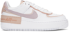NIKE PINK & WHITE AIR FORCE 1 SHADOW SNEAKERS