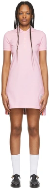 THOM BROWNE PINK CLASSIC POLO DRESS