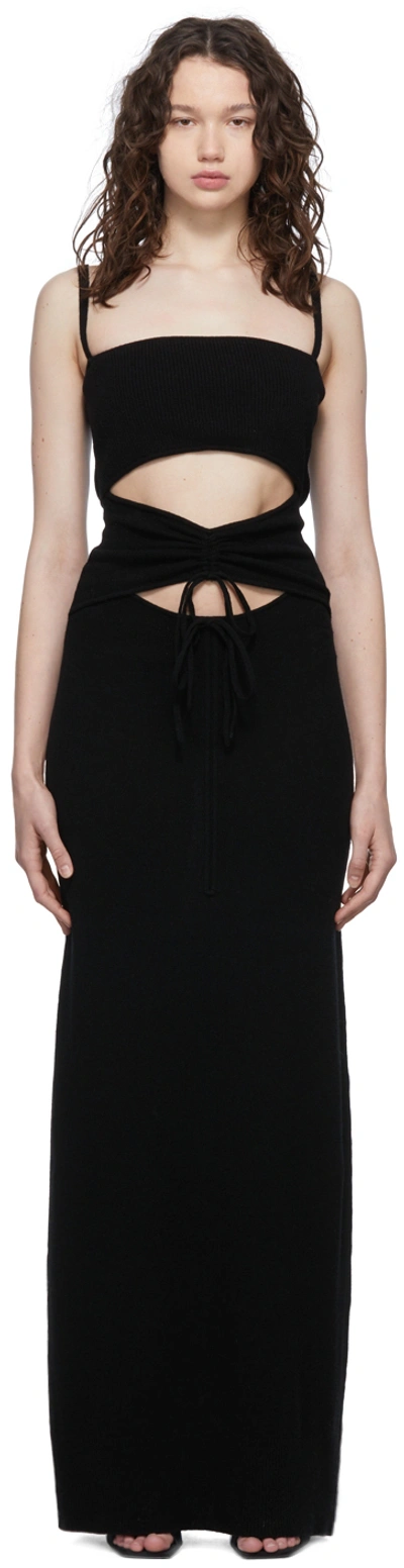 Christopher Esber Deconstruct Multi Panel Knit Dress In Black