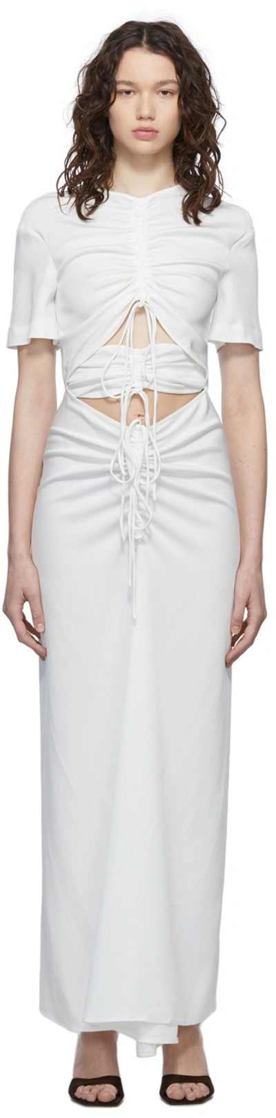 rib knit white dress Tera Ribbed Knit Midi Dress