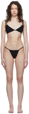 Christopher Esber Black Compact Asymmetrical Bikini In Black