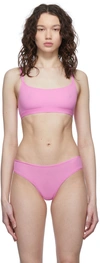 Skims Pink Fits Everybody Scoop Neck Bra In Neon Orchid