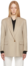 Low Classic Beige Wool Classic Blazer In Beige
