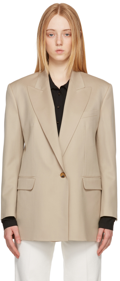 Low Classic Beige Wool Classic Blazer